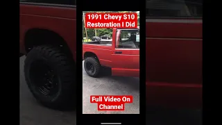 1991 Chevrolet S10 Lifted On 31s #chevrolet #s10 #chevy #minitruck #restoration
