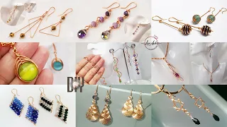 Jewelry making for beginners | 9 simple earrings use copper wire and beads