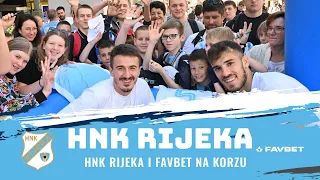 HNK Rijeka i Favbet s navijačima na Korzu