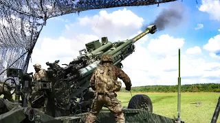 U.S. Soldier's Wives Can Fire Heavy Guns & Weapons Too! M777 Howitzer Firing on Molly Pitcher Day