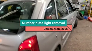 how to replace number plate bulb on Citroen Xsara Full HD 1080p