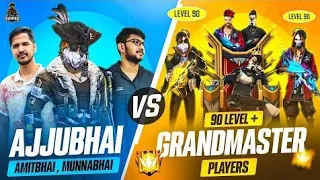 6 Pro 96 level +grandmaster player vs AjjuBhai Amit Bhai and Munna Bhai CS gameplay garena free fire
