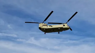 Illinois National Guard CH-47Fs "Chinook" landing at Vince Grady Field