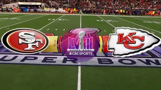SUPERBOWL LVIII 49ers vs Chiefs CBS Intro (Frank Sinatra), Players Introduction and Coin Toss