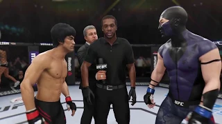 Bruce Lee vs. Sub-Zero (EA Sports UFC 3) - CPU vs. CPU - Crazy UFC 👊🤪