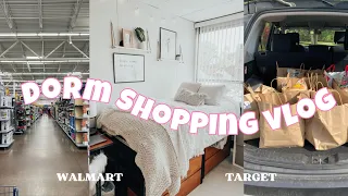 DORM SHOPPING VLOG! target + walmart + more