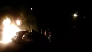 Ночной пожар авто Смоленск 19.08.2017 август