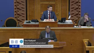 Riigikogu istung, 8. veebruar 2018