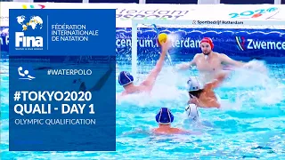 Men's Water Polo Olympic Qualification | #Tokyo2020 | Highlights - Day 1