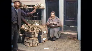 Amsterdam, De Jodenbuurt in 1925 in kleur!