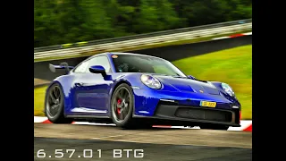 Under 7 BTG ( 6 min 57 Sec ) with my 992 GT3 Nurburgring Lap time Slip on Akrapovic