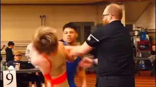 Sore Loser Wrestler Punches Opponent After Being Defeated