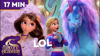 THE FUNNIEST MOMENTS 🤪 from Unicorn Academy Season 1! | Funny Cartoons for Kids