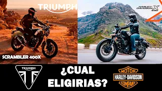 HARLEY DAVIDSON 440x VS TRIUMPH 400x / ¿CUAL ELEGIRIAS?