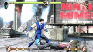 Mortal Kombat 9 (2011) Online Match - Sub Zero Vs Freddy Krueger