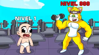 NOS CONVERTIMOS en los mas FUERTES de ROBLOX 💪🥵 | MICHI MIAU Y BEBE NOOB en ROBLOX