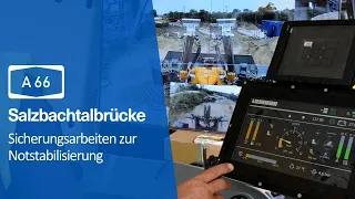 Salzbachtalbrücke: Sicherungsarbeiten zur Notstabilisierung [A66] | Autobahn GmbH