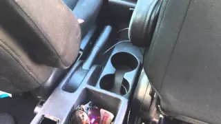 Tightening the emergency brake on a Mazda 5