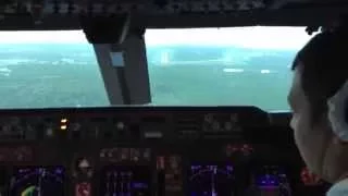 Боинг 747 400 АК Трансаэро. Посадка в Путна Кана / Boeing 747 400 Transaero. Landing in Putna Cana