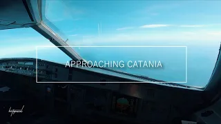 A320 Cockpitview - Beautiful Landing at Catania-Fontanarossa CTA