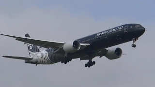 All Blacks! | Air New Zealand B777-300ER landing in London Heathrow!