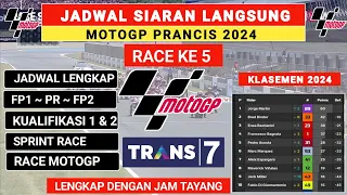 Jadwal Motogp 2024 - Jadwal Motogp Prancis 2024 - Motogp Prancis 2024 Live Trans7 - Motogp Hari ini