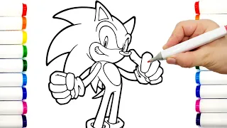 Sonic Team Coloring Pages Sonic The Hedgehog  Teils , Shadow ,Amy Rose, Knuckles draw drawing 20
