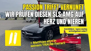 Scheckheftgepflegt mit 54.000km - kann man diesen SLS AMG kaufen? Wir besichtigen im Kundenauftrag