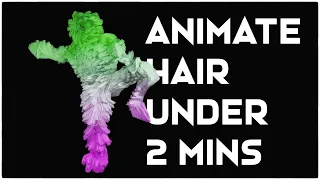 How to Animate Hair with Hair Dynamics under 2 mins | Blender tutorial
