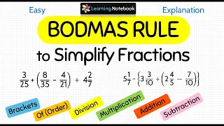 BODMAS rule to simplify fractions