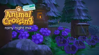 Relaxing Animal Crossing: New Horizons Night Time Music + Gentle Rain Sounds 🌧️// for sleep or study