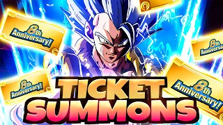 TONS OF *FREE* CHANCES AT LRs!!! 100+ 8th Anniversary Ticket Summons | Dragon Ball Z Dokkan Battle