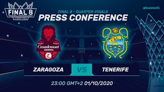Casademont Zaragoza v Iberostar Tenerife - Press Conference - Quarter-Finals - BCL 2019-20