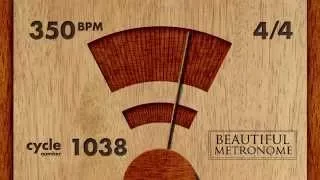 350 BPM 4/4 Wood Metronome HD