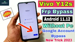 Vivo Y12s FRP Bypass Android 11.12 Update | Vivo (V2033) Google Account Bypass Without Pc | 100% OK