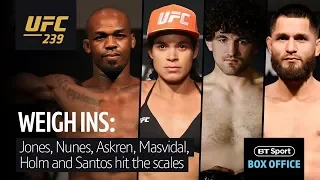 Live UFC 239 weigh-ins | Jon Jones, Amanda Nunes, Ben Askren and Jorge Masvidal take to the scales