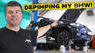 DE-PIMPING MY £1500 TWIN-TURBO BMW!