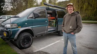 Solo Living in a 4x4 MINIVAN | Perfect Mitsubishi Delica Camper Conversions