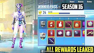 SEASON 16 ROYAL PASS 1 To 100 RP REWARDS PUBG MOBILE | SEASON 16 LEAKS OF ROYAL PASS PUBG M...