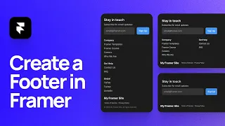 How to Create a Responsive Website Footer in Framer  | Framer Desktop, Tablet, Mobile Tutorial