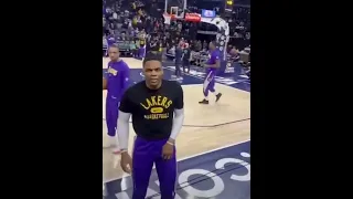 RUSSELL WESTBROOK ALMOST GET INTO A  BIG FIGHT WITH A FAN  BEFROE LAST NIGHTS GAME AGAINST T.WOLVES