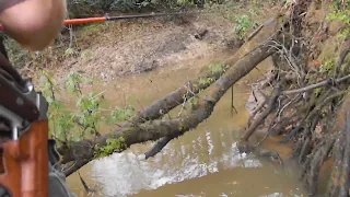 Bass fishing on Leaf River