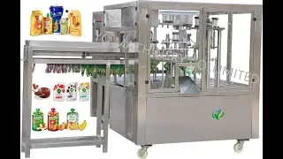 Automatic Stand Up Spout Pouch Filling and Capping Packing Machine For Soy Milk