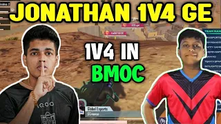 Jonathan 1v4 Global Esports in Bmoc grind final 🔥 Jonathan pure 1v4 Ge