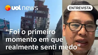 Terremoto em Taiwan foi muito forte, diz brasileiro que vive no país: 'Realmente senti medo'