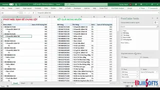 Tách riêng cột trong Pivot Table với kiểu Tabular Layout