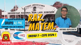 RAZONAMIENTO MATEMÁTICO - UNIDAD 7 CEPU