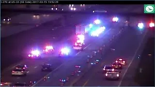 Police chase semi around I-270 in Hilliard and Columbus