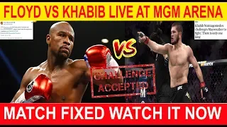 KHABIB NURMAGOMEDOV VS FLOYD MAYWEATHER LIVE AT MGM ARENA || KHABIB'S CHALLENGE ACCEPTED