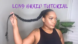 HOW TO: SLEEK Long Braid Ponytail! (Feed in Method Fail?? ) $5 Protective Style